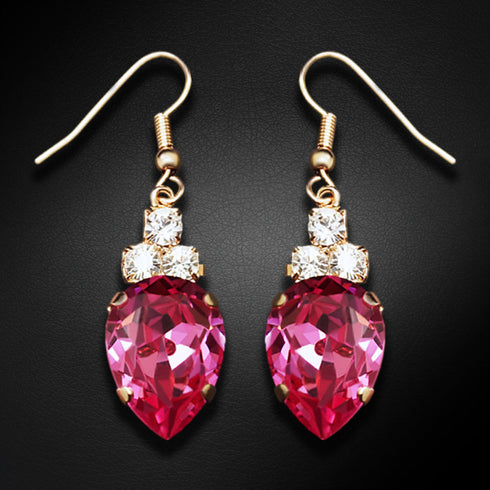 Auskarai "Leonora (Rožė)" su Swarovski™ kristalais